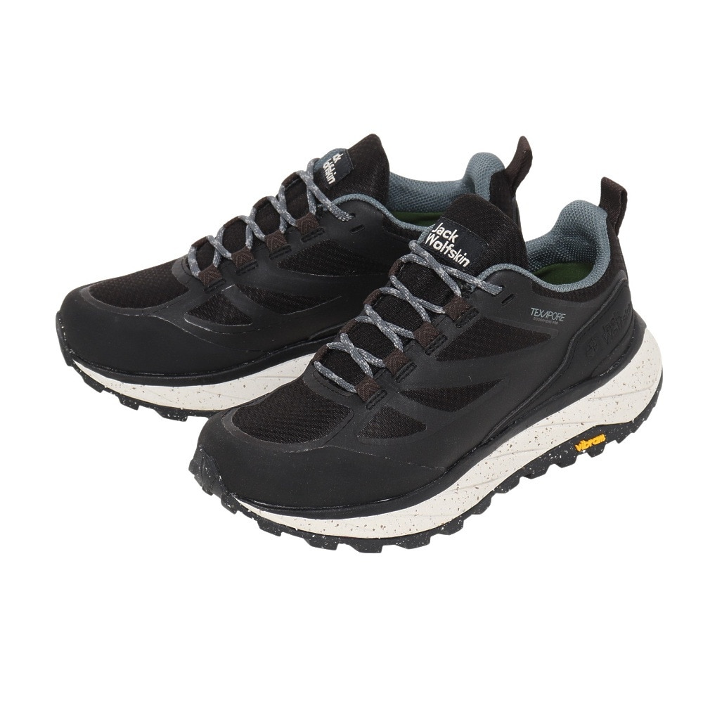 ジャックウルフスキン（JackWolfskin）（レディース）トレッキングシューズ ローカット 登山靴 テラベンチャー テキサポール 4051631-6364 グレー 防水 透湿 