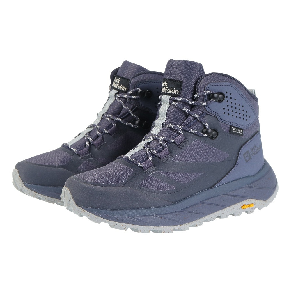 ジャックウルフスキン（JackWolfskin）（レディース）トレッキングシューズ ミドルカット 登山靴 テラベンチャー テキサポール MID W 4049991-6179 ネイビー