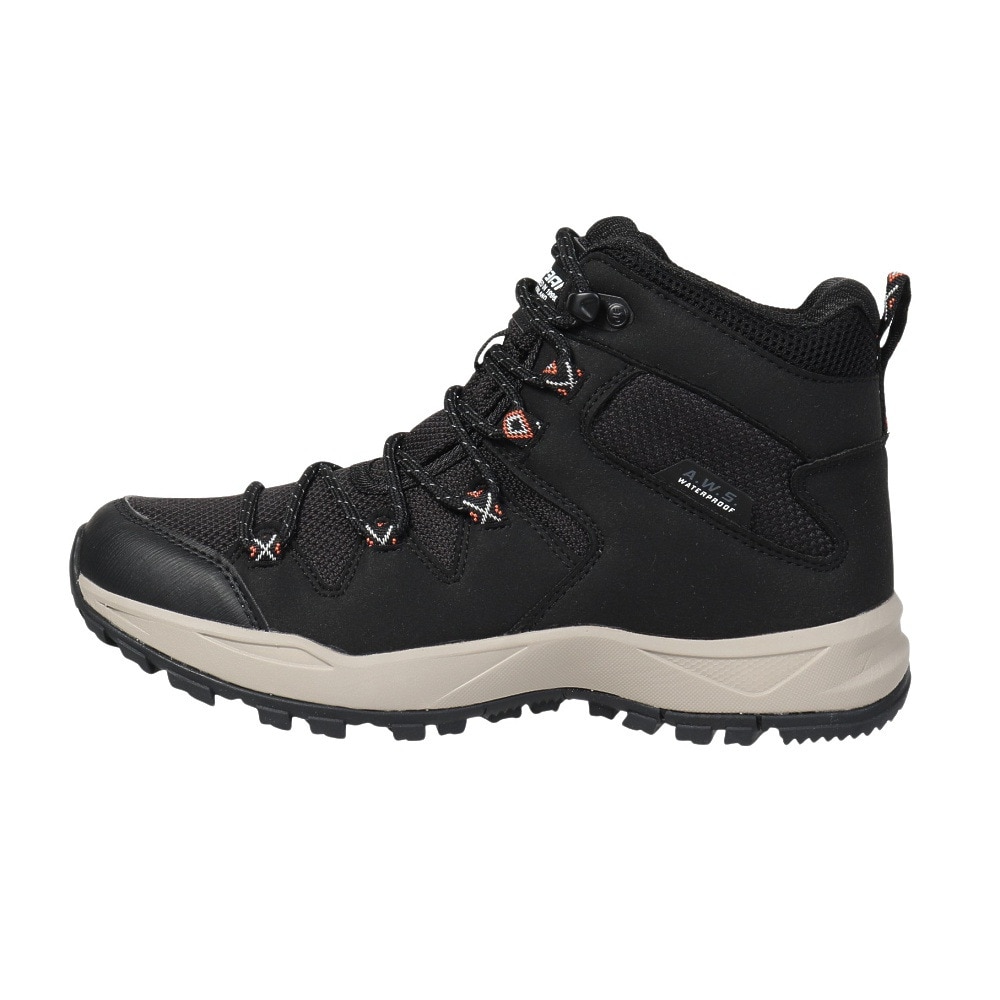 アイスピーク（ICEPEAK）（レディース）トレッキングシューズ ハイカット 登山靴 ANSIO MS 75284 100 990 ブラック 防水シューズ XEBIO限定モデル