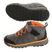 コロンビア（Columbia）（キッズ）トレッキングシューズ ファイヤーキャンプ ミッド YY3886 089 グレー 防水トレッキング 登山 アウトドア