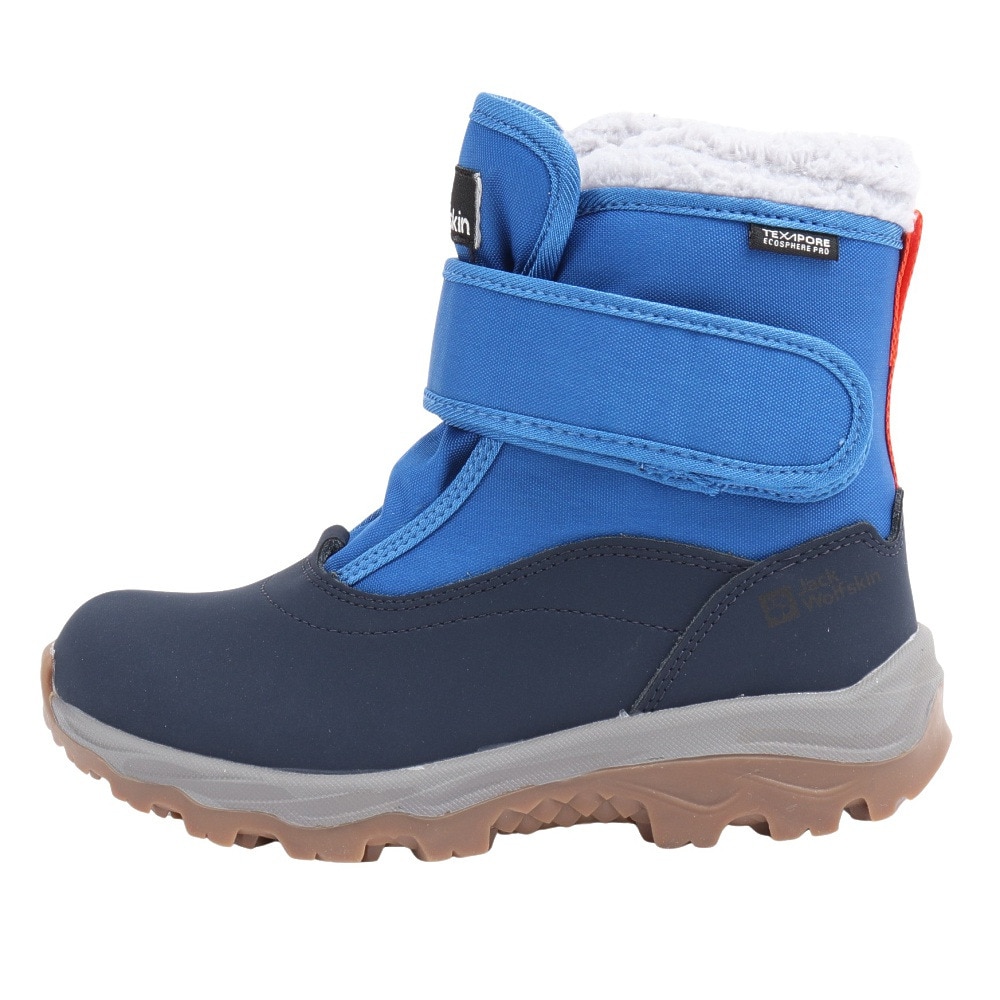 ジャックウルフスキン（JackWolfskin）（キッズ）ジュニア ブーツ ヴォージョーシェル テキサポール ミッド 4054091-C0411 ブルー 防水ブーツ