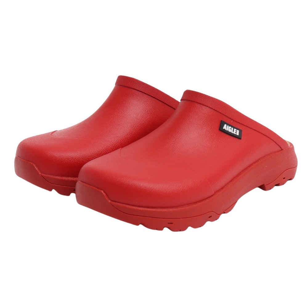 エーグル（AIGLE）（レディース）ラバーサンダル コーレイ クロッグ サンダル ZZFS063-001 レッド 防水 耐久性 ゴム製