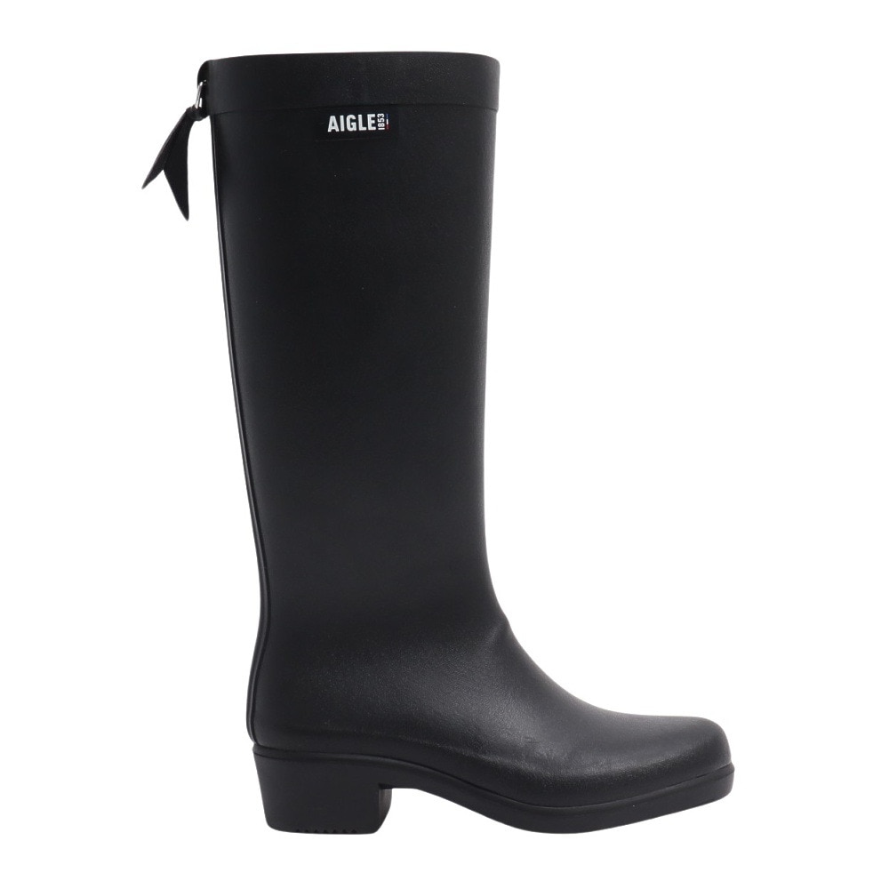 エーグル（AIGLE）（レディース）ミリカ ラバーブーツ ZZFNB66-001 ブラック レインブーツ ロングブーツ 防水 耐久性