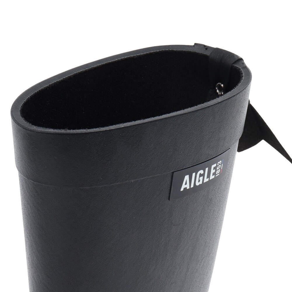 エーグル（AIGLE）（レディース）ミリカ ミッド ラバーブーツ ZZFNB67-001 ブラック レインブーツ 防水 耐久性 ハンドメイド