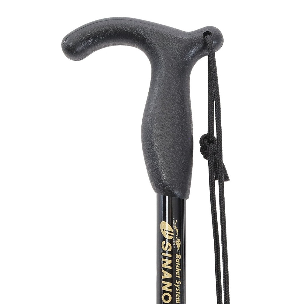 シナノ（SINANO）（メンズ）トレッキングポール ステッキタイプ 4C-R BK 4CR ストック 登山