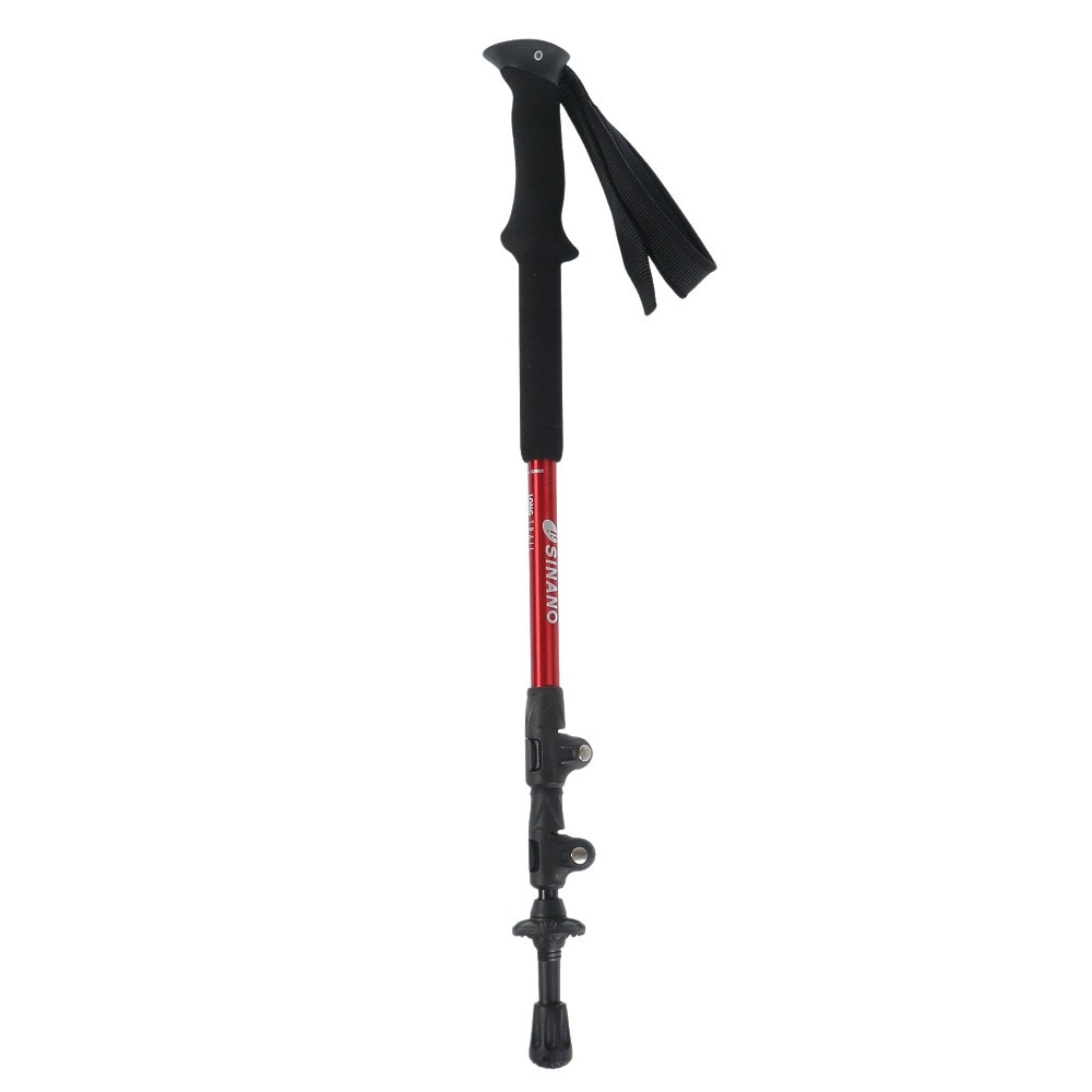 シナノ（SINANO）（メンズ、レディース）トレッキングポール ロングトレイル115 MGT レッド 90～115cm 2本組 ストック 登山