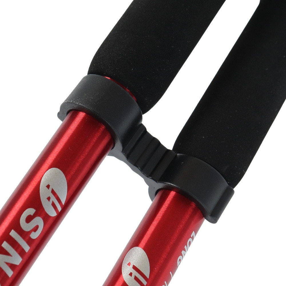 シナノ（SINANO）（メンズ、レディース）トレッキングポール ロングトレイル115 MGT レッド 90～115cm 2本組 ストック 登山