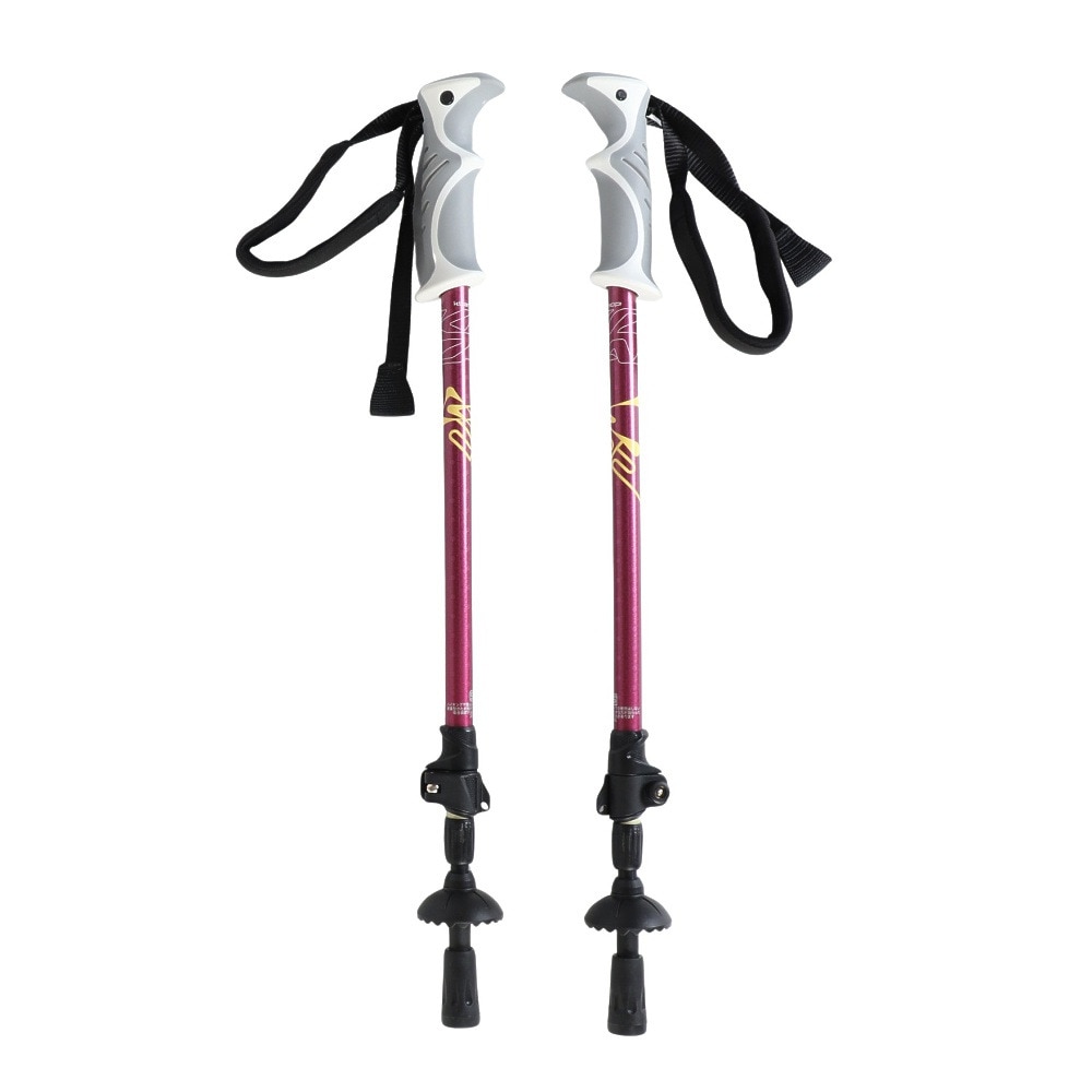キザキ（KIZAKI）（レディース）トレッキングポール ストック ペチカペアポール 110cm 2本セット KTAI-110PI WIN 登山