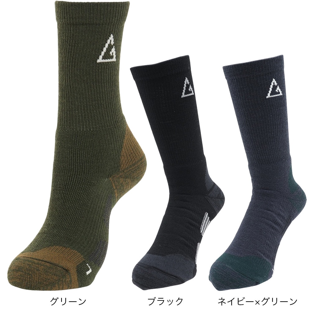 ロジャーエーガー（ROGEREGGER）（メンズ）ソックス 靴下 ウール 中厚 クルー丈 RE2SKU570034CHC チャコールグレー