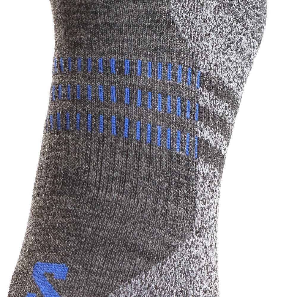 サロモン（SALOMON）（メンズ、レディース）ソックス 靴下 X ULTRA ACCESS クルー 2足組 LC2082900 ブラック×グレー