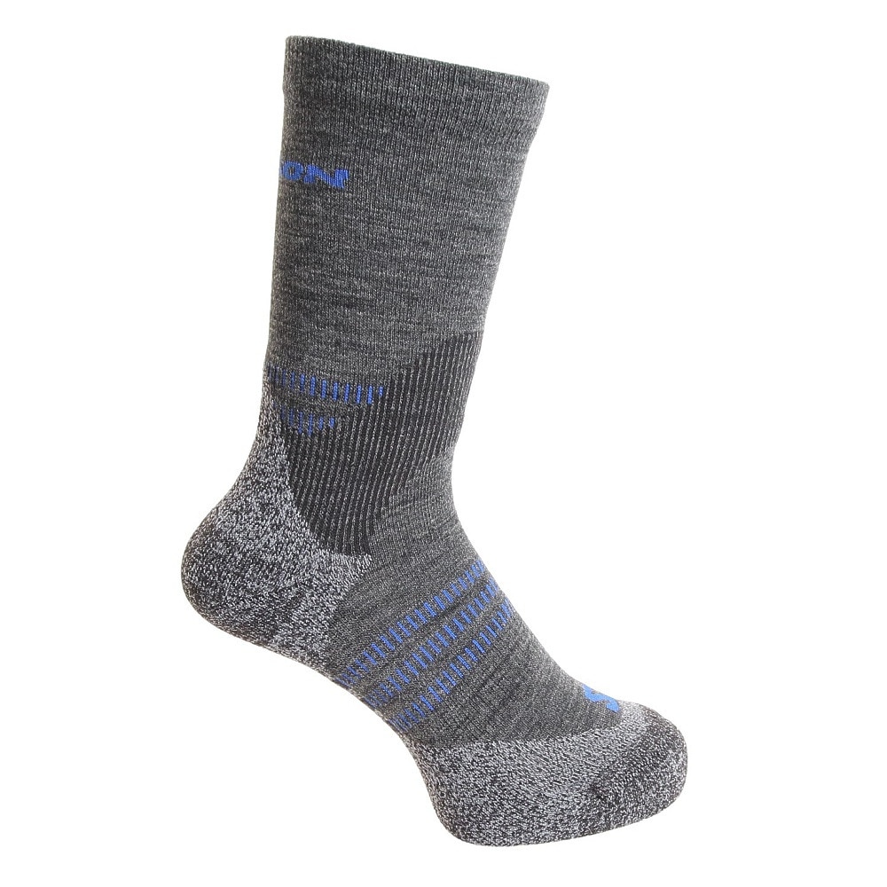 サロモン（SALOMON）（メンズ、レディース）ソックス 靴下 X ULTRA ACCESS クルー 2足組 LC2083200 ブラック×グレー