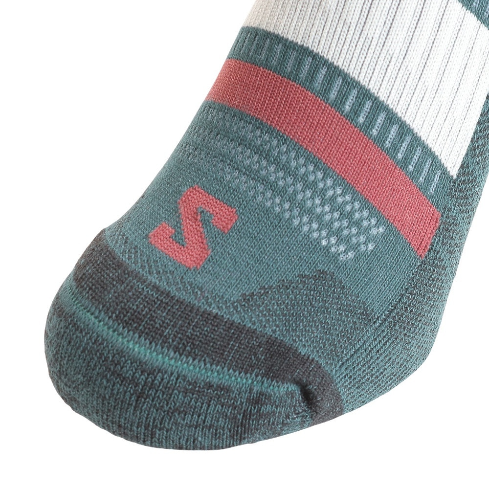 サロモン（SALOMON）（メンズ）ソックス 靴下 OUT ALPS クルーソックス 2足組 LC2083600 グリーン×ブラック |  アウトドア・キャンプ用品はエルブレス