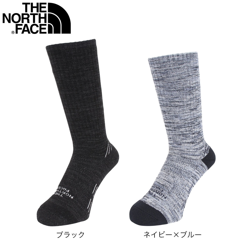 ザ・ノース・フェイス（THE NORTH FACE）（メンズ、レディース）ソックス 靴下 トレッキングミッドウェイト NN82325 NB ネイビー×ブルー