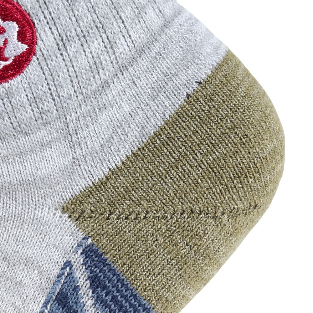 福助（メンズ）トレッキング ソックス 靴下 刺繍切り替えショート丈 2足組 18010
