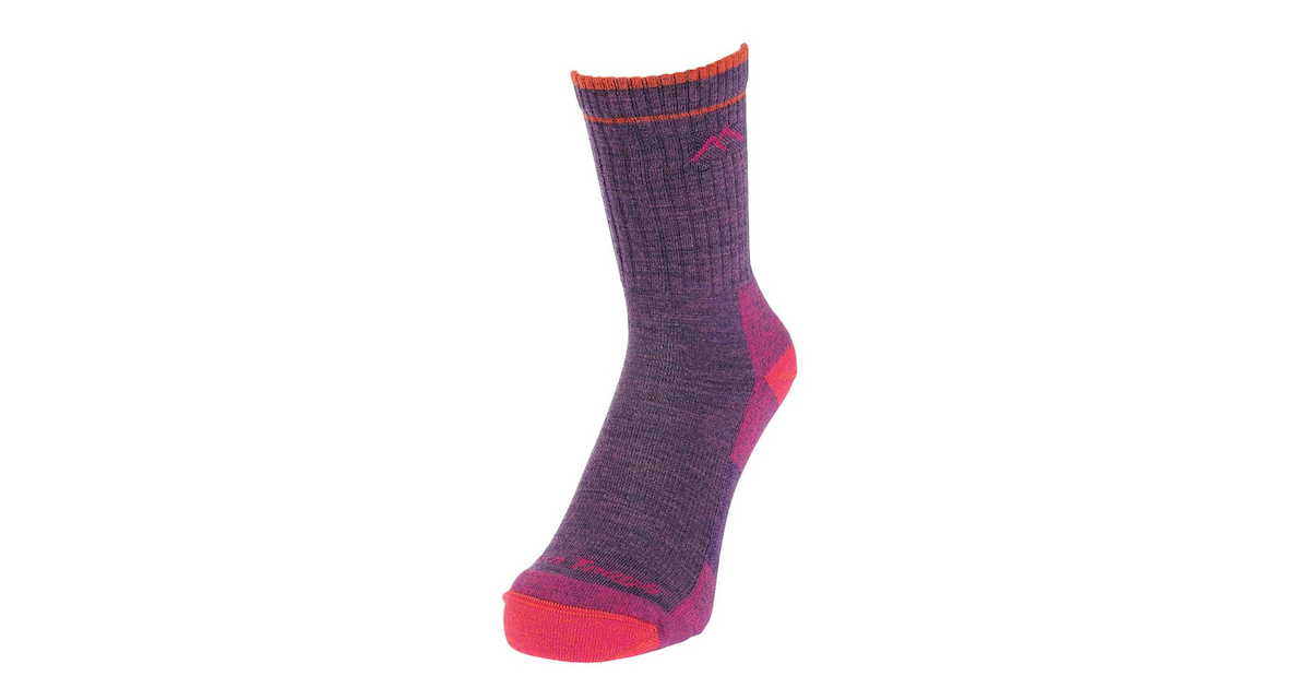 ダーンタフ（Darn Tough）（レディース）ソックス 靴下 マイクロクルー ミッドウェイトクッション 19441903 Plum パープル