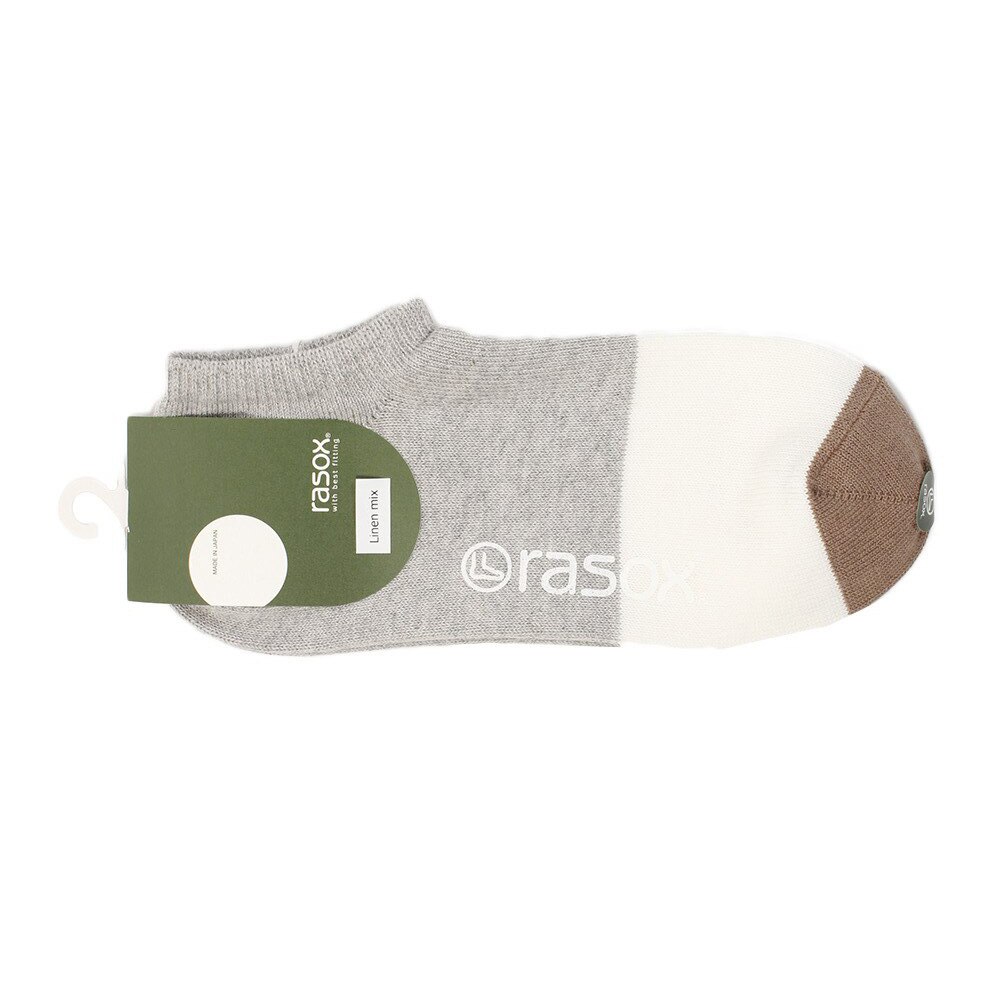 ラソックス（rasox）（メンズ）トレッキング ソックス 靴下 コットンリネン・スニーカー ソックス CA191SN01-730