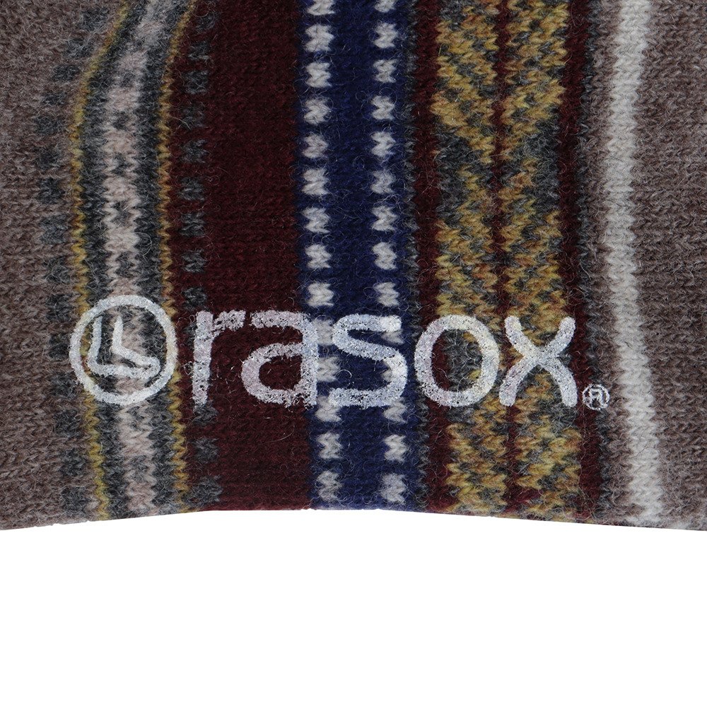 ラソックス（rasox）（メンズ、レディース）ジャカードウール・クルー CA132CR04-228