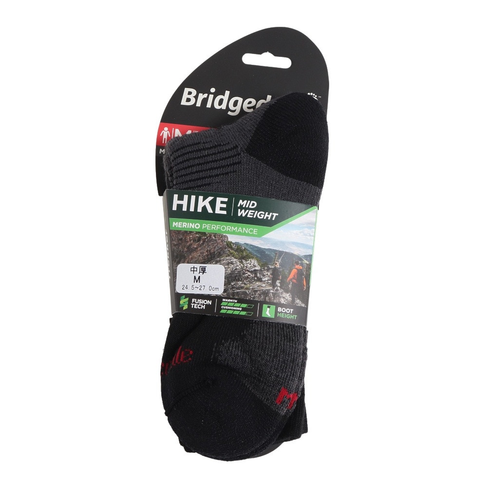 ブリッジデール（Bridgedale）（メンズ）ソックス 靴下 パフォーマンス・ハイク BD710169 BLK ブラック