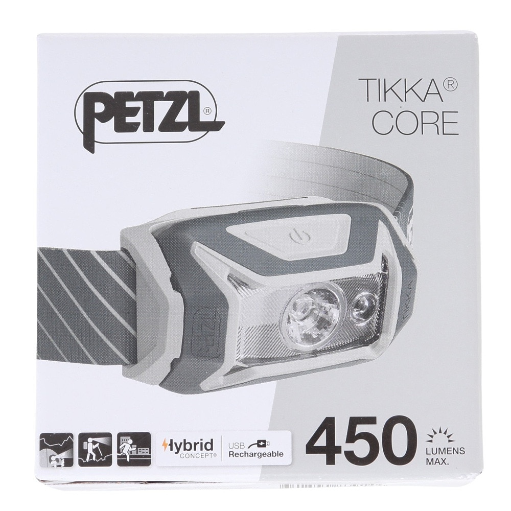 ペツル（Petzl）（メンズ、レディース）LEDヘッドライト ティカコア E067AA00 グレー アウトドア 防災 防災用品 非常用 災害