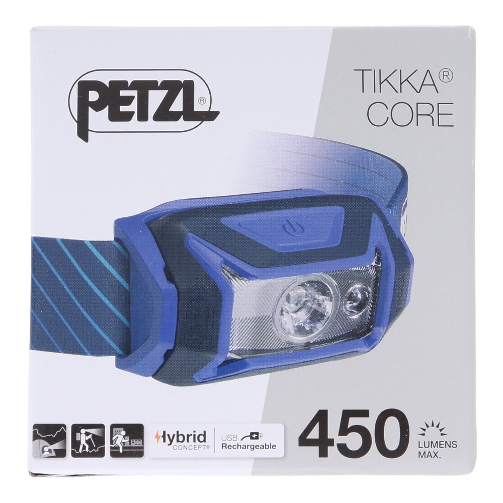 ペツル（Petzl）（メンズ、レディース）LED ヘッドライト ティカコア E067AA01 充電式 耐水 アウトドア 防災 防災用品 非常用 災害