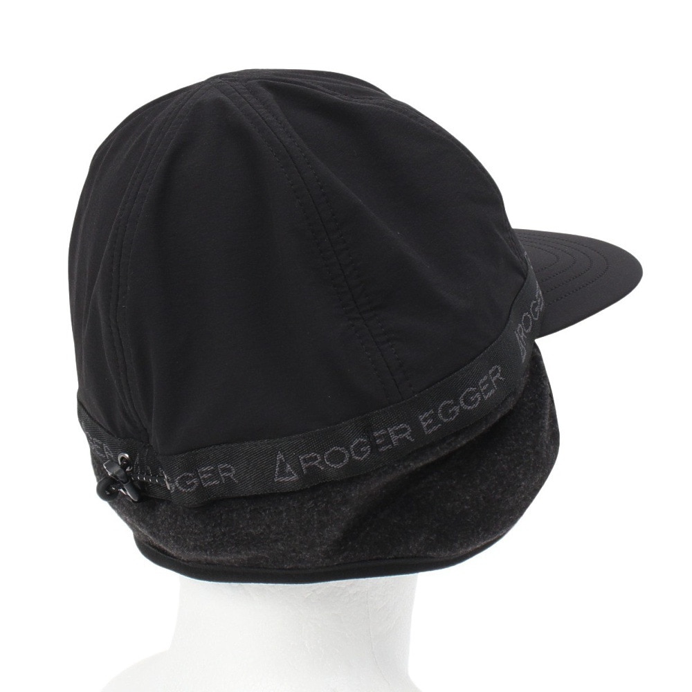 ロジャーエーガー（ROGEREGGER）（メンズ）耳当て付き帽子 EAR カバー ベルト キャップ RE24FST5700016 BLK ブラック 吸湿発熱素材 反射