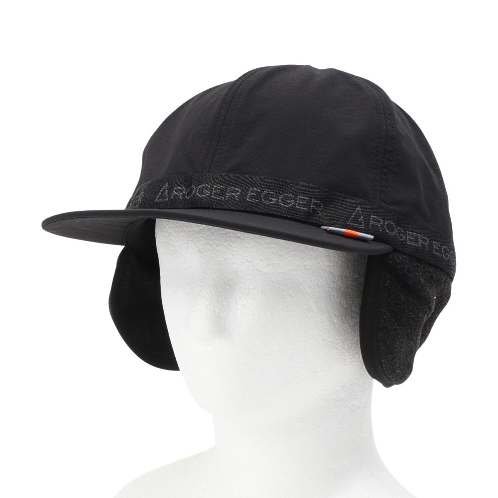 ロジャーエーガー（ROGEREGGER）（メンズ）耳当て付き帽子 EAR カバー ベルト キャップ RE24FST5700016 BLK ブラック 吸湿発熱素材 反射