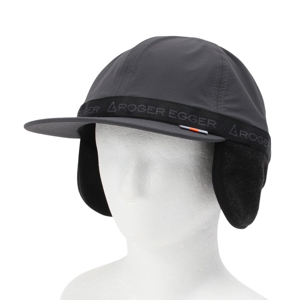 ロジャーエーガー（ROGEREGGER）（メンズ）耳当て付き帽子 EAR カバー ベルト キャップ RE24FST5700016 CGRY チャコールグレー 吸湿発熱素材 反射