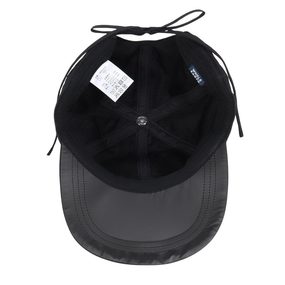 ホールアース（Whole Earth）（レディース）帽子 キャップ トレッキング 登山 サンシールド キャップ WE2VDZ80 BLK