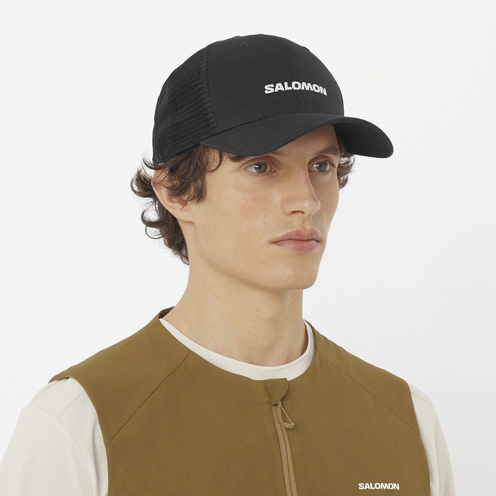 サロモン（SALOMON）（メンズ、レディース）帽子 キャップ トレッキング 登山 LOGO TRUCKER キャップ LC2682200