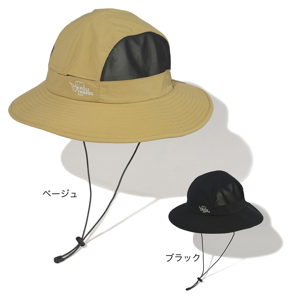 POLEWARDS（メンズ）帽子 ハット ベンチレーションボールハット PW2PFB03 BLK ブラック UV