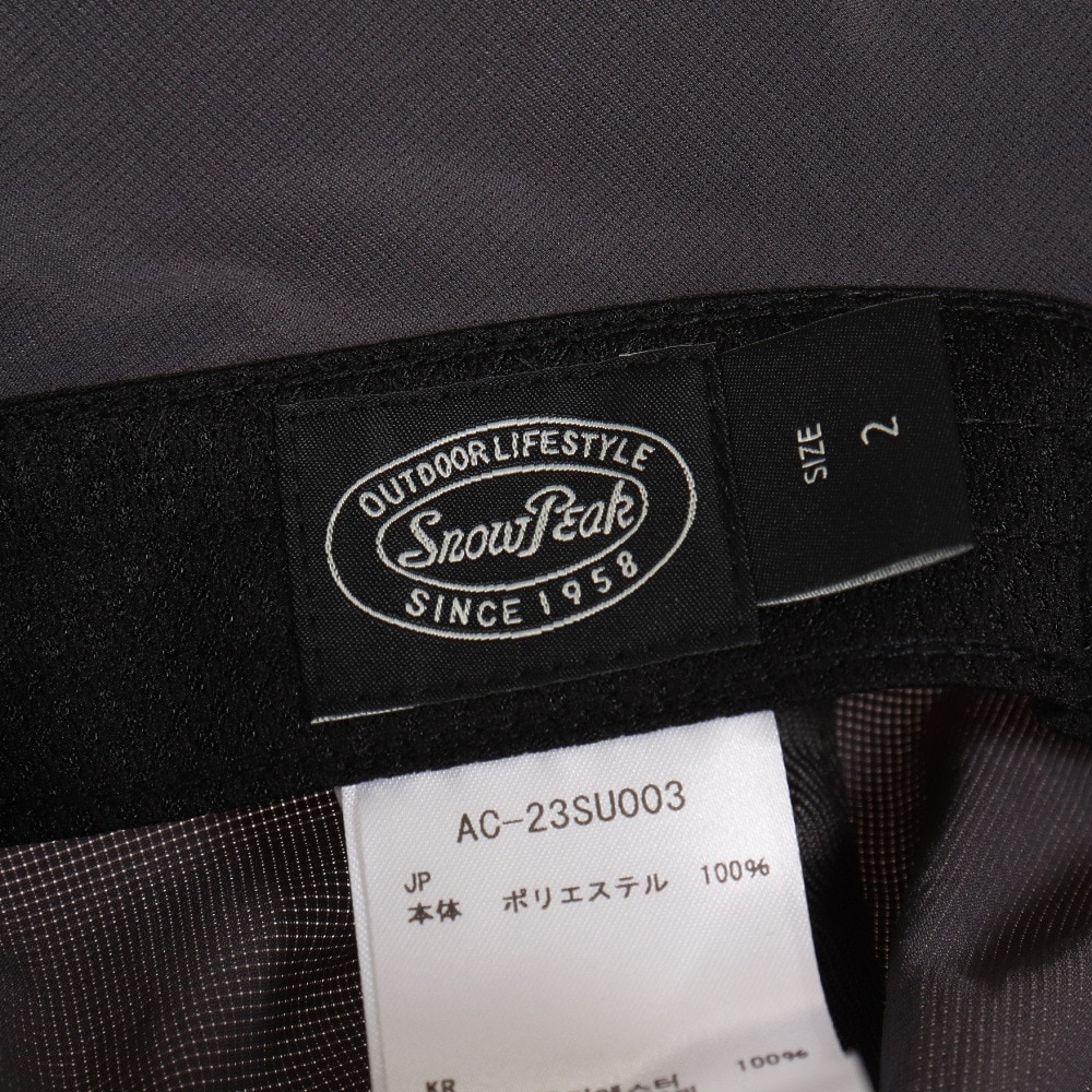 スノーピーク（snow peak）（メンズ、レディース）帽子 ハット Breathable クイックドライハット AC-23SU00301AS ダークグレー UV