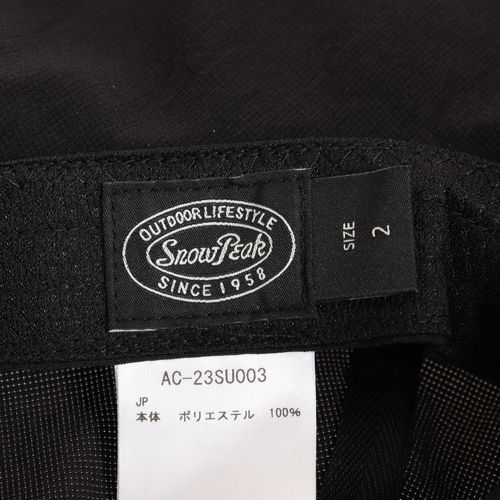 スノーピーク（snow peak）（メンズ、レディース）帽子 ハット Breathable クイックドライハット AC-23SU00301BK ブラック UV
