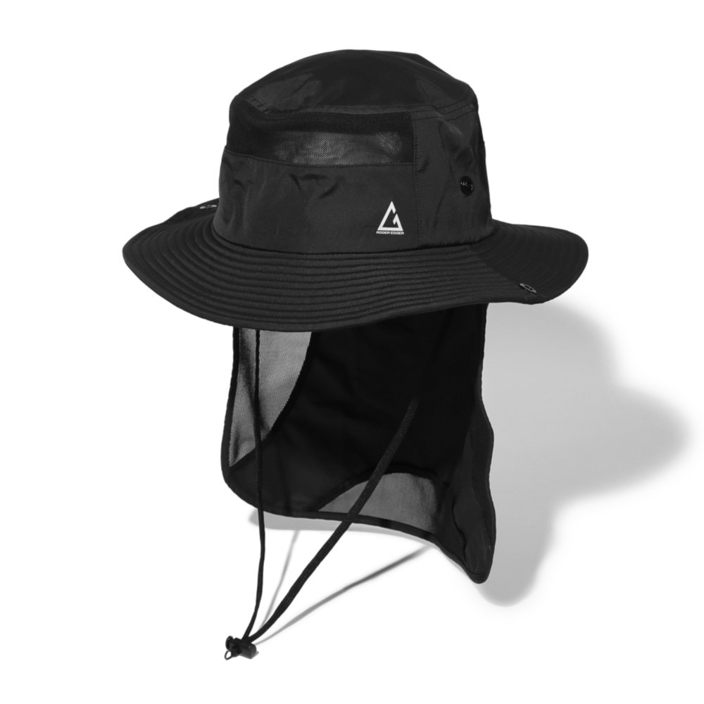 ロジャーエーガー（ROGEREGGER）（メンズ）UV カット ひんやり 吸汗速乾 帽子 ハット トレッキング 登山 SUNSHADE HAT RE24SST5700026 BLK UV