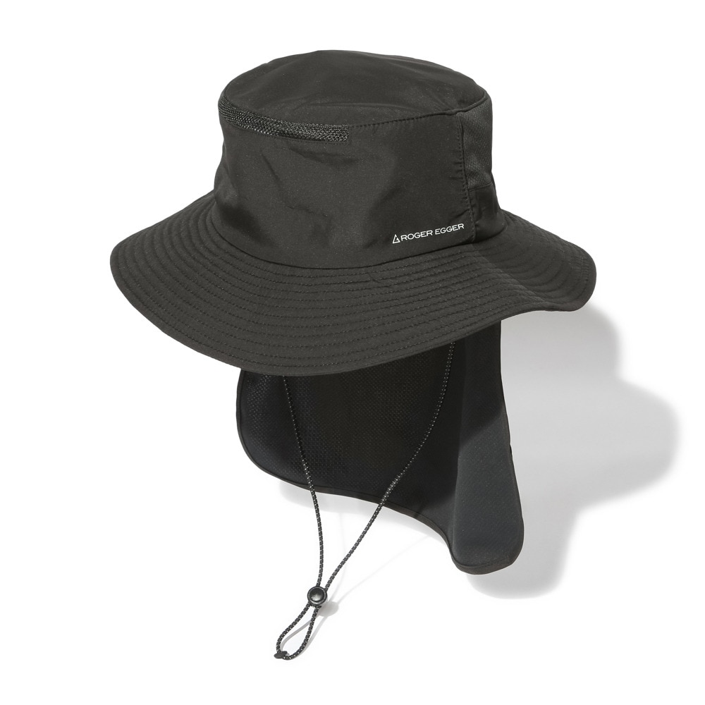 ロジャーエーガー（ROGEREGGER）（メンズ、レディース）帽子 ハット トレッキング 登山 H INS SUNSHADE HAT RE25SST5700021 BLK