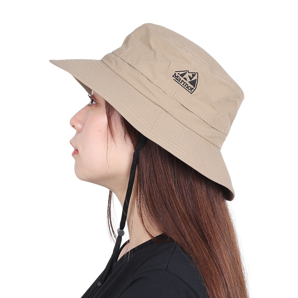 マーモット（Marmot）（レディース）帽子 ハット トレッキング 登山 クラシックロゴ サファリハット TSSWE414-BEG UV