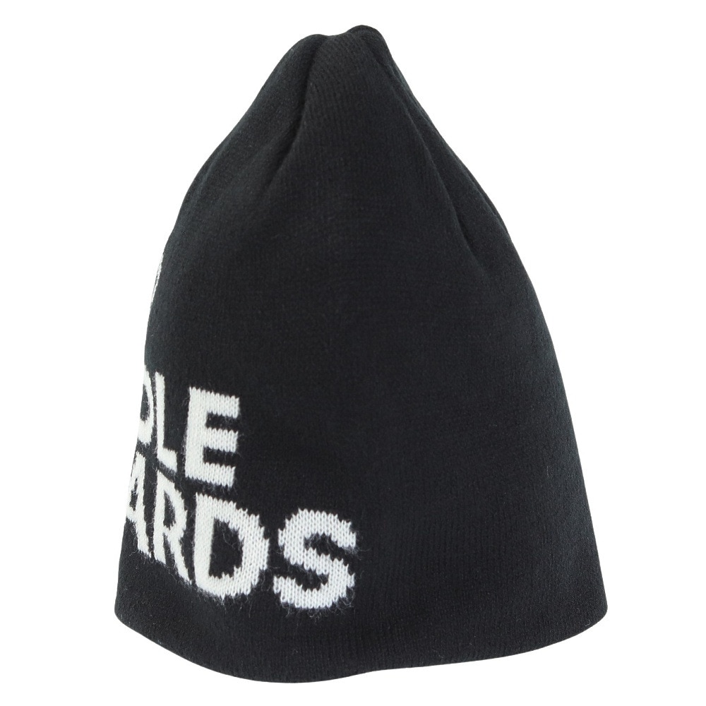 POLEWARDS（メンズ）ニット帽 トレッキング 登山 ロゴジャガードビーニー PW2QFZ13 BLK ブラック