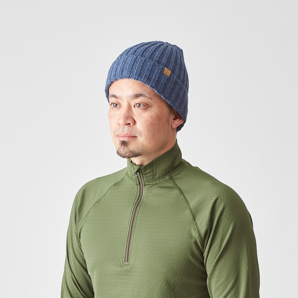 アクシーズクイン（AXESQUIN）（メンズ、レディース）ニット帽 ニットキャップ トレッキング 登山 ウール 013078-A28 ブルーグレー 日本製 通気性 防臭