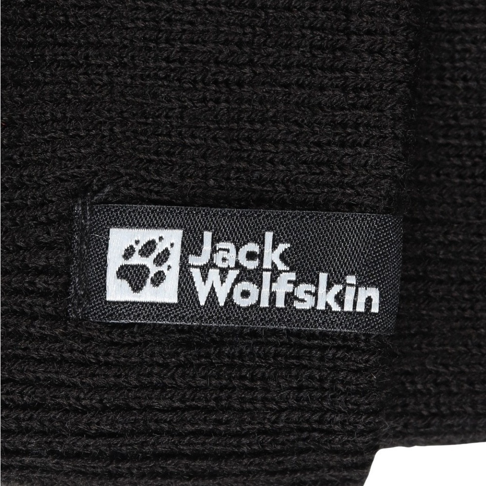 ジャックウルフスキン（JackWolfskin）（メンズ、レディース、キッズ）ニット帽 ニットキャップ リブビーニー 1903892-6000 ブラック 優しい手触り