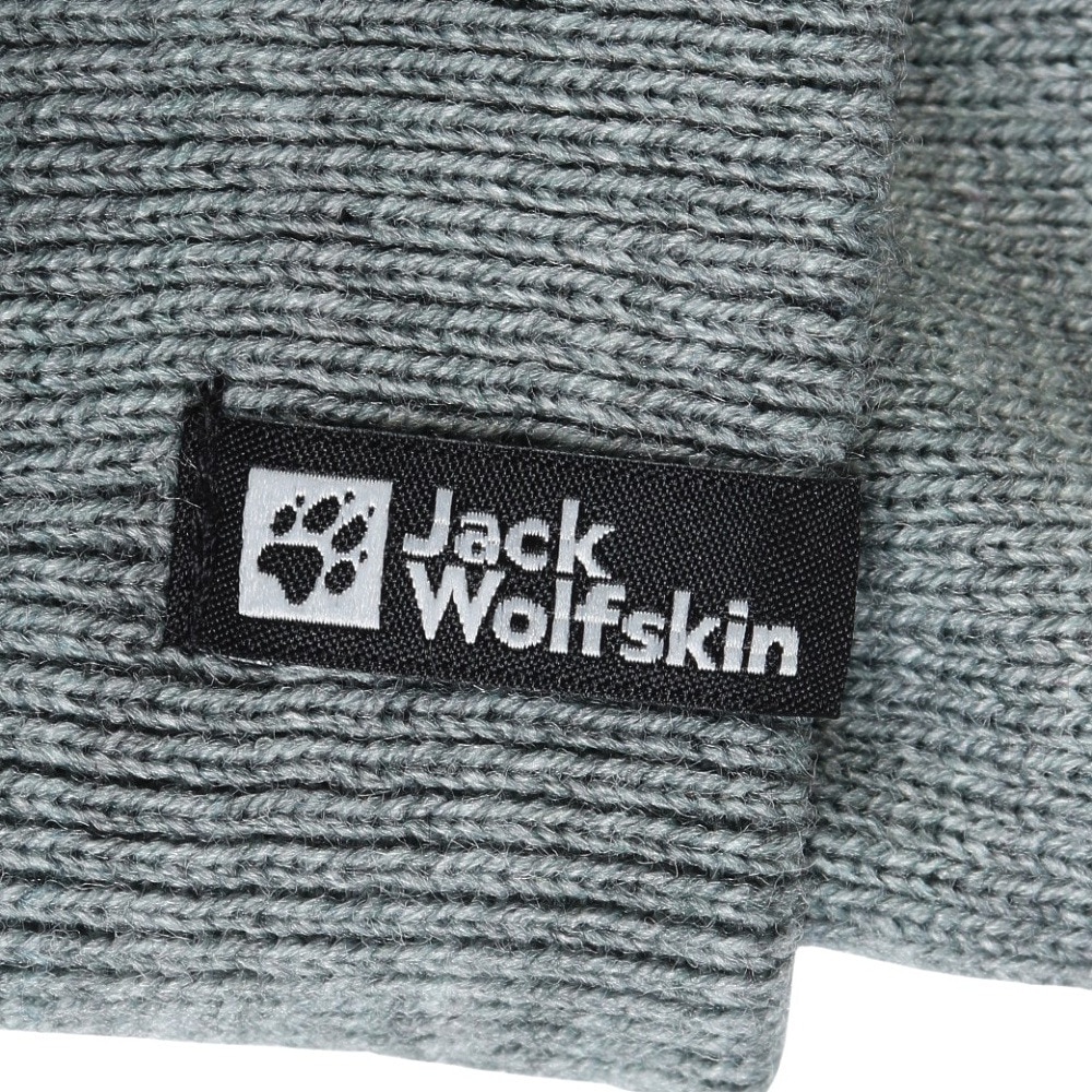 ジャックウルフスキン（JackWolfskin）（メンズ、レディース、キッズ）ニット帽 ニットキャップ リブビーニー 1903892-6110 グレー 優しい手触り