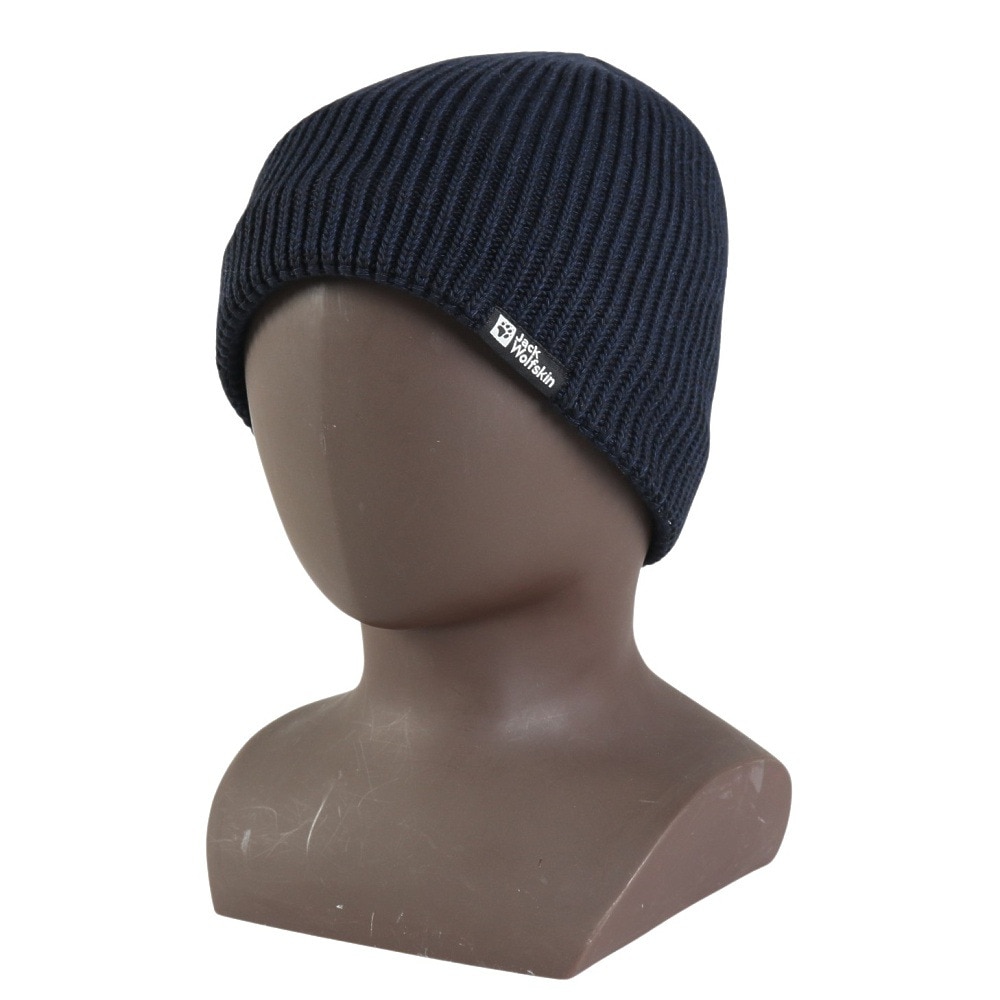 ジャックウルフスキン（JackWolfskin）（メンズ、レディース）ニット帽 ニットキャップ フェルトベルク ビーニー 1910681-6000 ブラック 防風 撥水