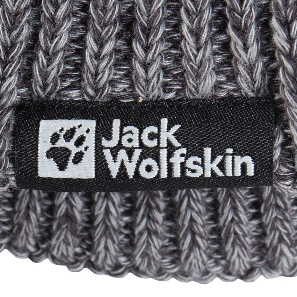 ジャックウルフスキン（JackWolfskin）（メンズ、レディース）ニット帽 ニットキャップ フェルトベルク ビーニー 1910681-6945 グレー 防風 撥水