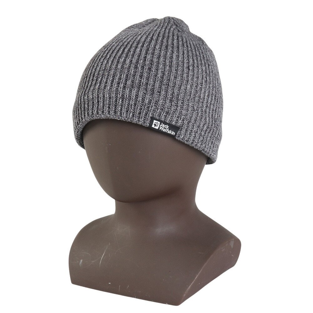 ジャックウルフスキン（JackWolfskin）（メンズ、レディース）ニット帽 ニットキャップ フェルトベルク ビーニー 1910681-6945 グレー 防風 撥水