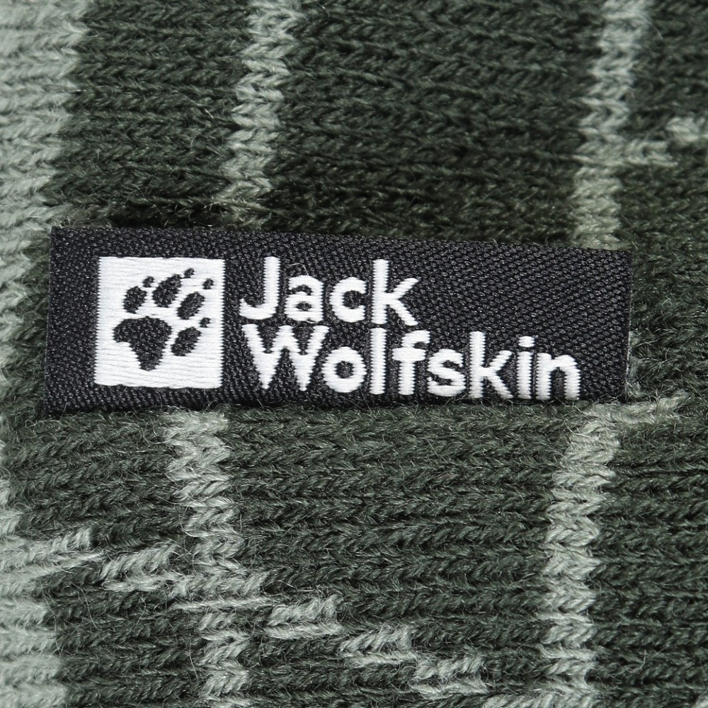 ジャックウルフスキン（JackWolfskin）（メンズ、レディース）ニット帽 ニットキャップ アルプスピッツェ ビーニー 1911581-4161 グリーン 速乾 抗菌防臭