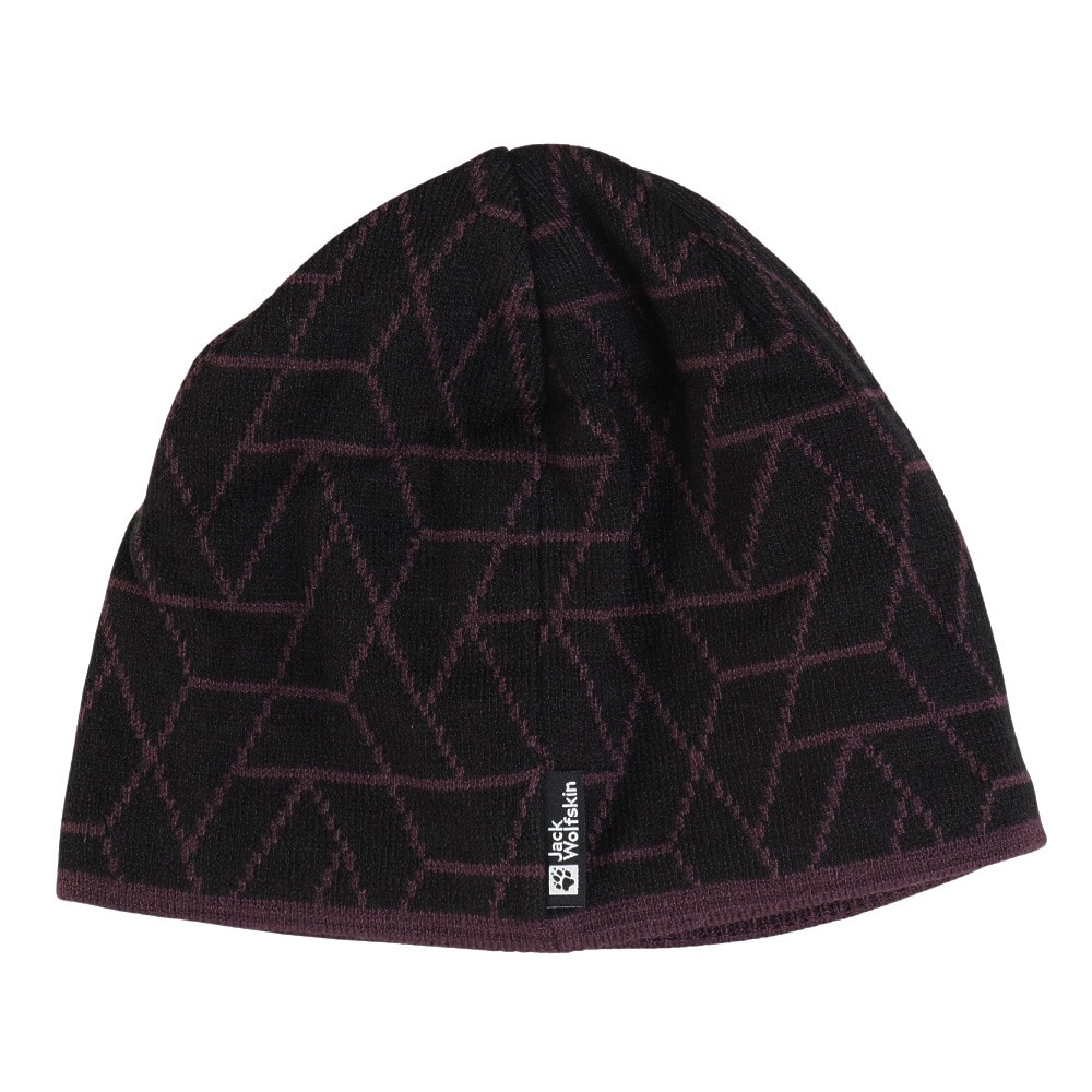 ジャックウルフスキン（JackWolfskin）（メンズ、レディース）ニット帽 ニットキャップ アルプスピッツェ ビーニー 1911581-6000 ブラック 速乾 抗菌防臭
