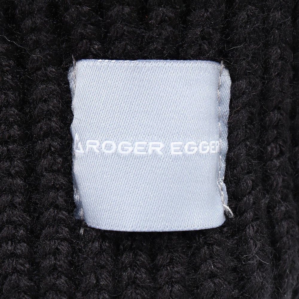 ロジャーエーガー（ROGEREGGER）（メンズ、レディース）ニット帽 トレッキング 登山 ケーブル カフワッチ RE25FST5700024 BLK