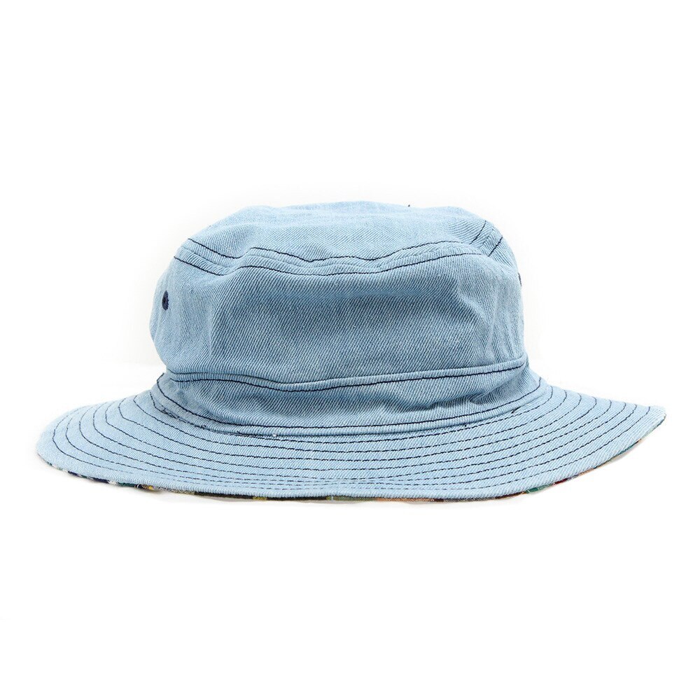  【多少の傷汚れありの為大奉仕】ジュニア パッチワークリバーシブルハット 570C7ST4225 BLU