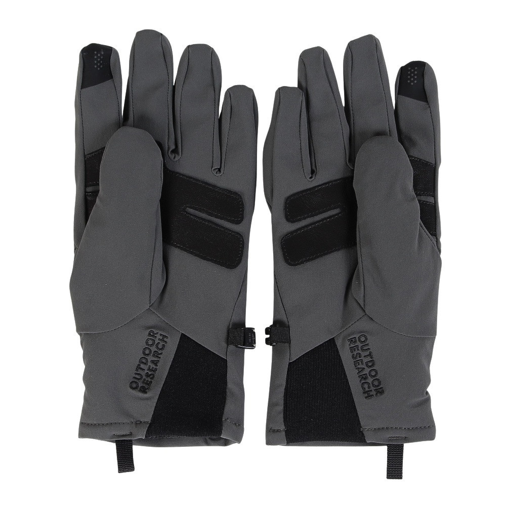 アウトドアリサーチ（OUTDOOR RESEARCH）（メンズ）トレッキング グローブ シュアショットソフトシェルグローブ 19845023 CCL チャコールグレー