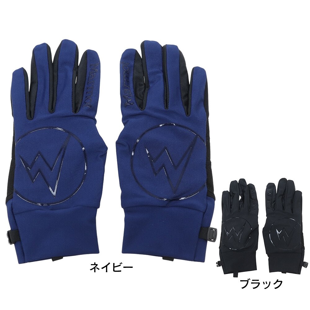 マーモット（Marmot）（メンズ、レディース）手袋 合皮 ニット トレッキンググローブ TOAUJD72 BK