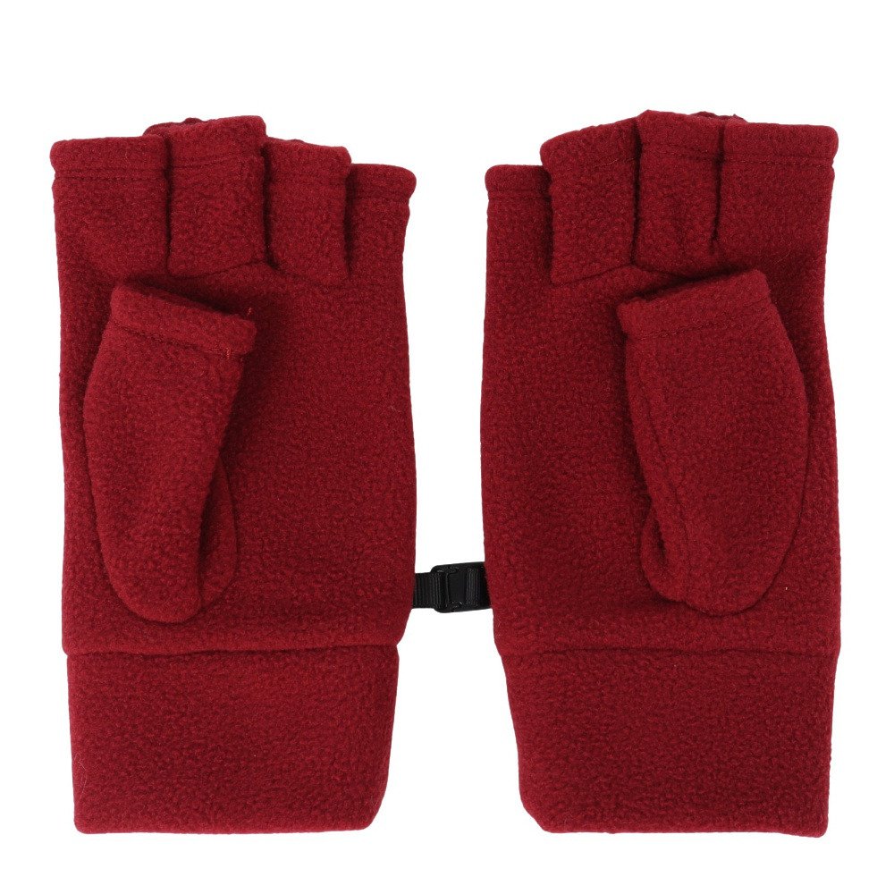 クリフメイヤー（KRIFF MAYER）（レディース）トレッキング ニットグローブ  指ぬきフリースグローブ W2522101X:42:BURGUNDY