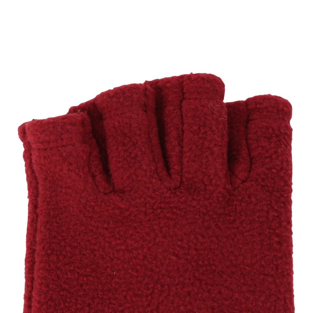 クリフメイヤー（KRIFF MAYER）（レディース）トレッキング ニットグローブ  指ぬきフリースグローブ W2522101X:42:BURGUNDY